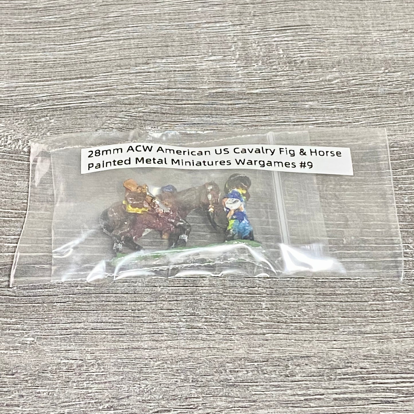 28mm ACW American US Cavalry Fig & Horse Painted Metal Miniatures Wargames #9