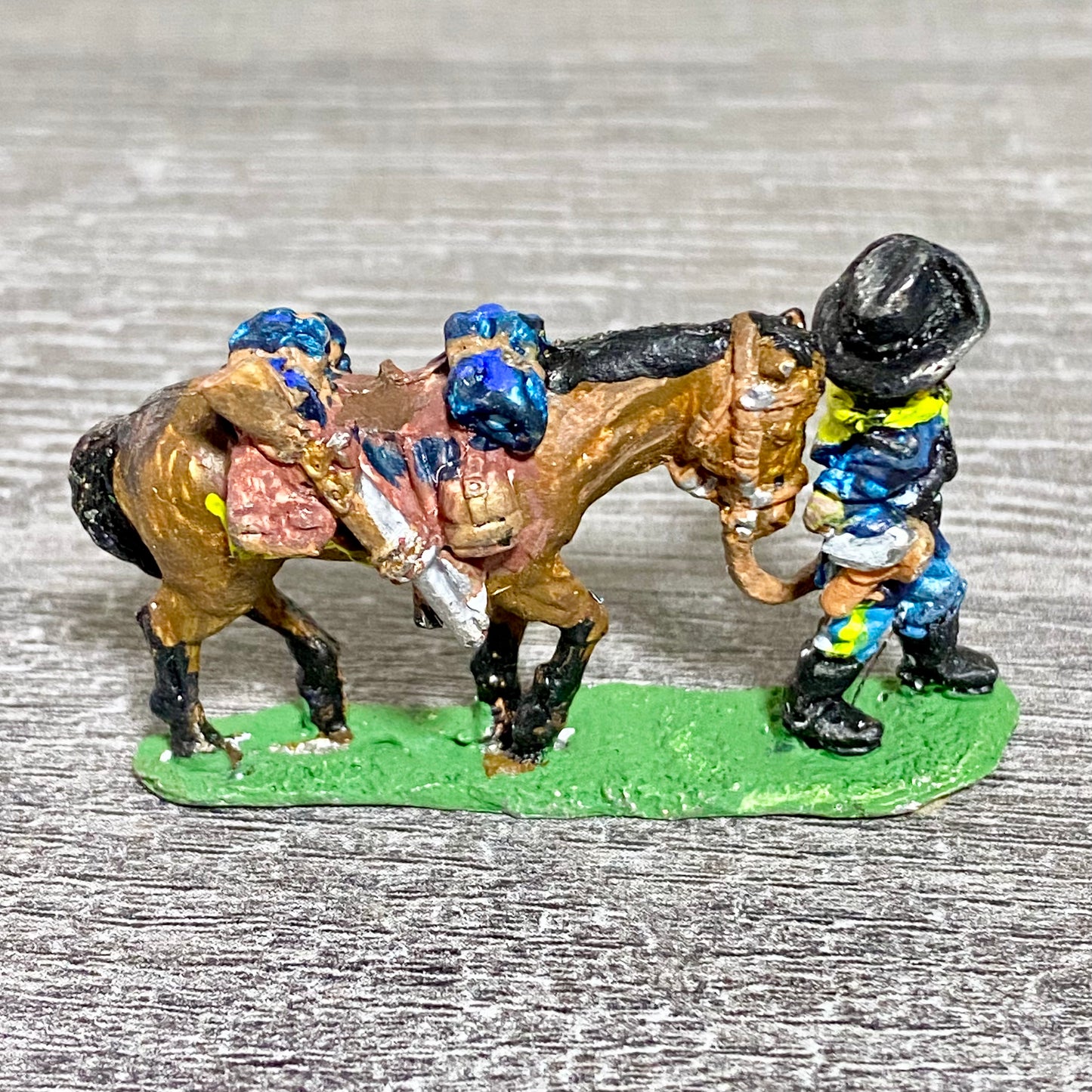 28mm ACW American US Cavalry Fig & Horse Painted Metal Miniatures Wargames #10