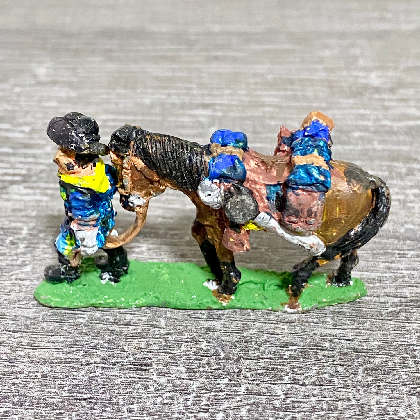 28mm ACW American US Cavalry Fig & Horse Painted Metal Miniatures Wargames #10