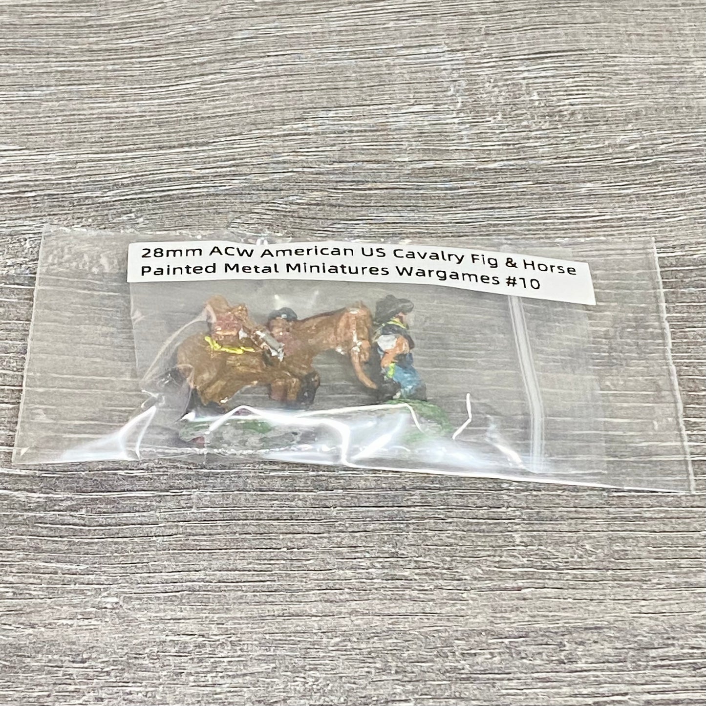 28mm ACW American US Cavalry Fig & Horse Painted Metal Miniatures Wargames #10