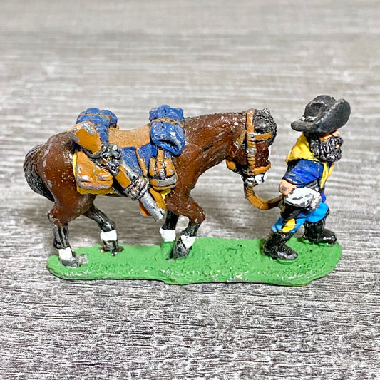 28mm ACW American US Cavalry Fig & Horse Painted Metal Miniatures Wargames #11