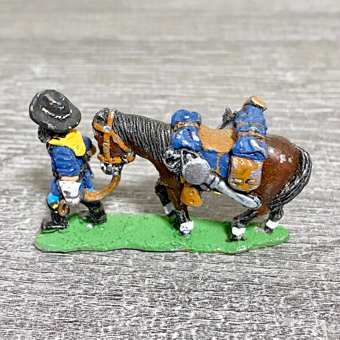 28mm ACW American US Cavalry Fig & Horse Painted Metal Miniatures Wargames #11