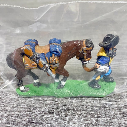 28mm ACW American US Cavalry Fig & Horse Painted Metal Miniatures Wargames #11
