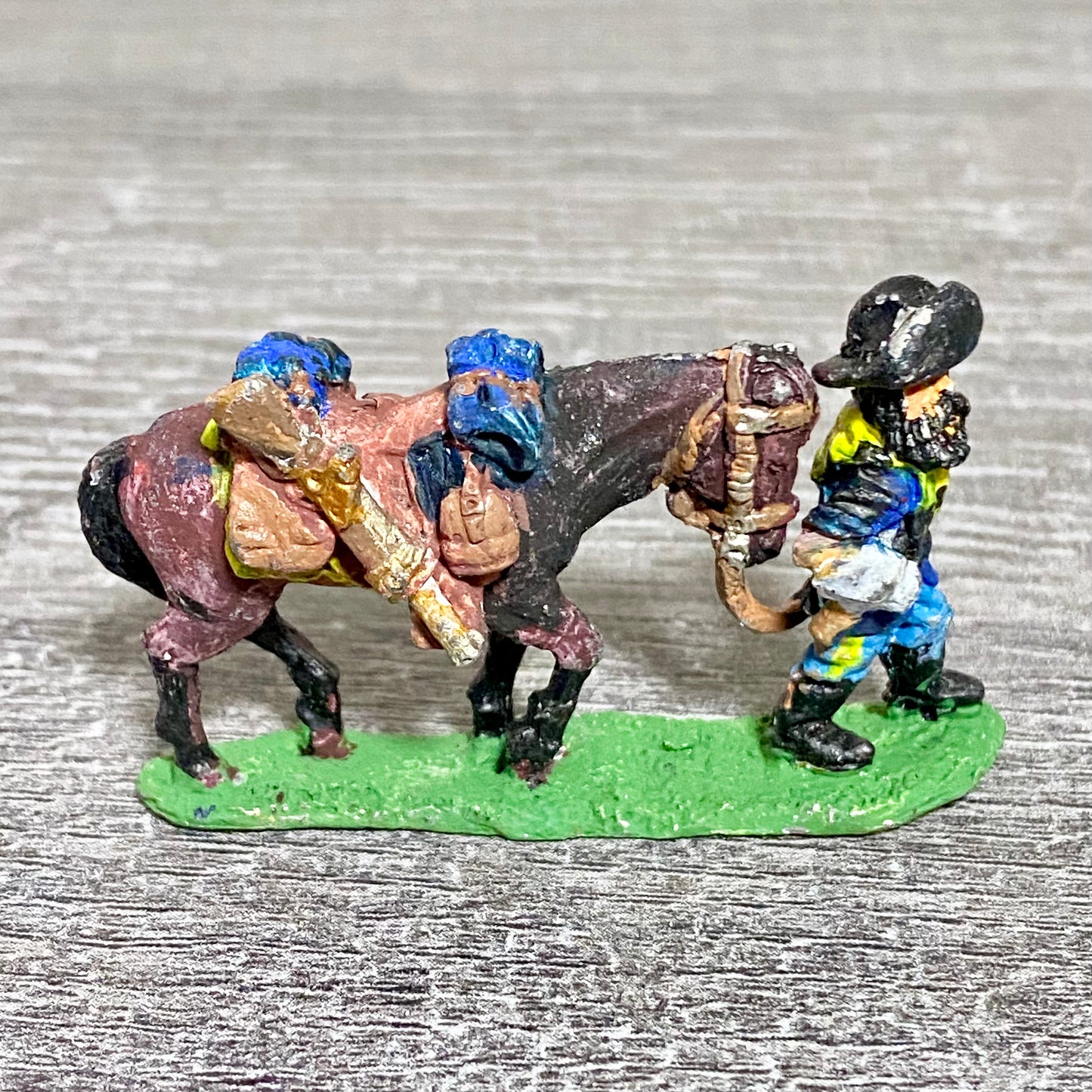 28mm ACW American US Cavalry Fig & Horse Painted Metal Miniatures Wargames #12