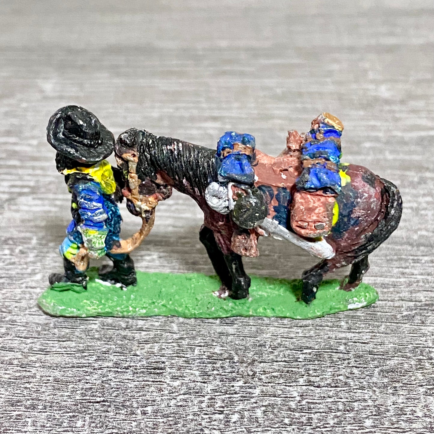 28mm ACW American US Cavalry Fig & Horse Painted Metal Miniatures Wargames #12