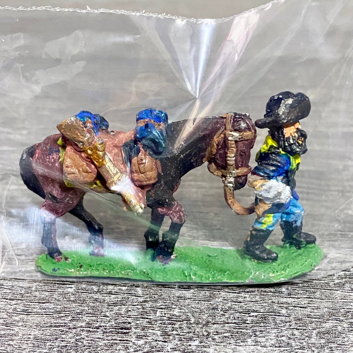 28mm ACW American US Cavalry Fig & Horse Painted Metal Miniatures Wargames #12