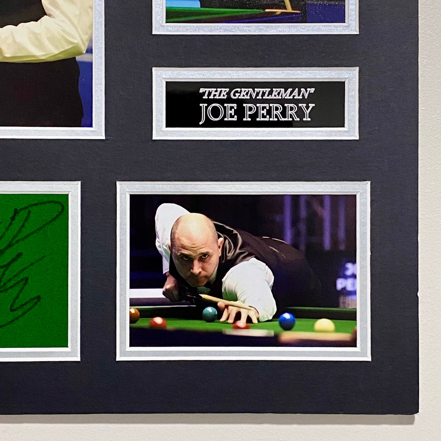 Mark Selby & Joe Perry Professional Snooker Players Signed Mounted Display Rare