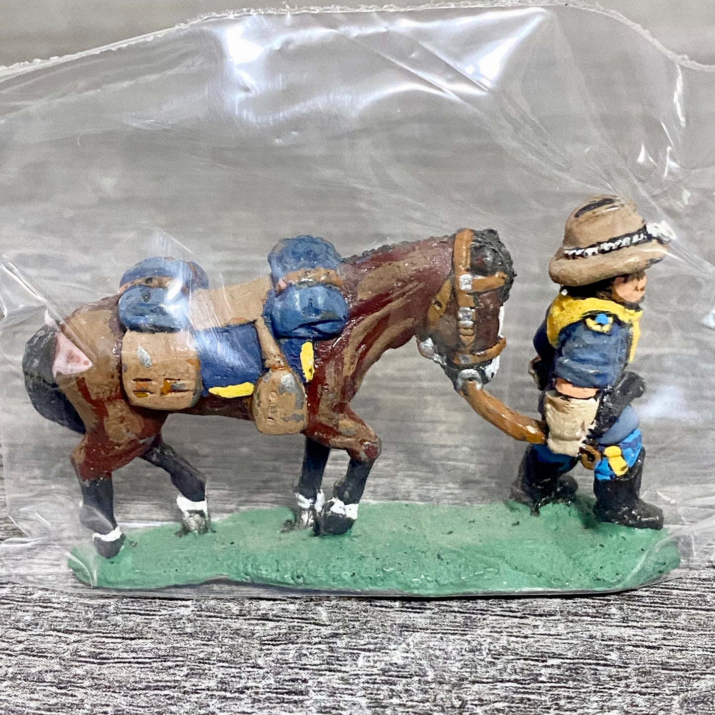 28mm ACW American US Cavalry Fig & Horse Painted Metal Miniatures Wargames #13