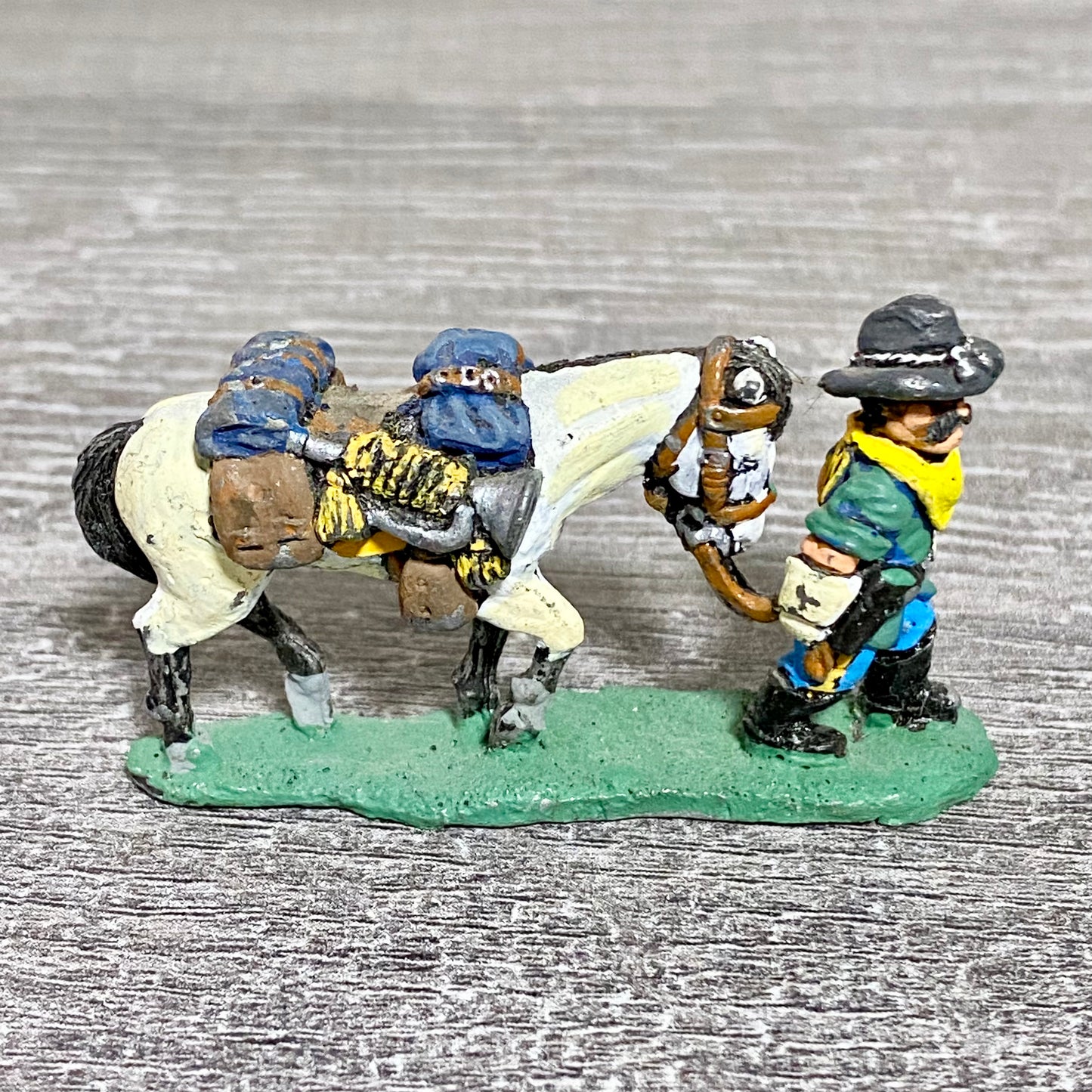 28mm ACW American US Cavalry Fig & Horse Painted Metal Miniatures Wargames #14