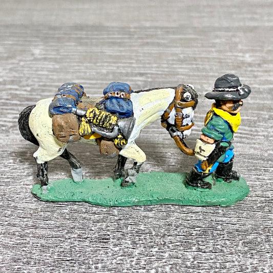 28mm ACW American US Cavalry Fig & Horse Painted Metal Miniatures Wargames #14