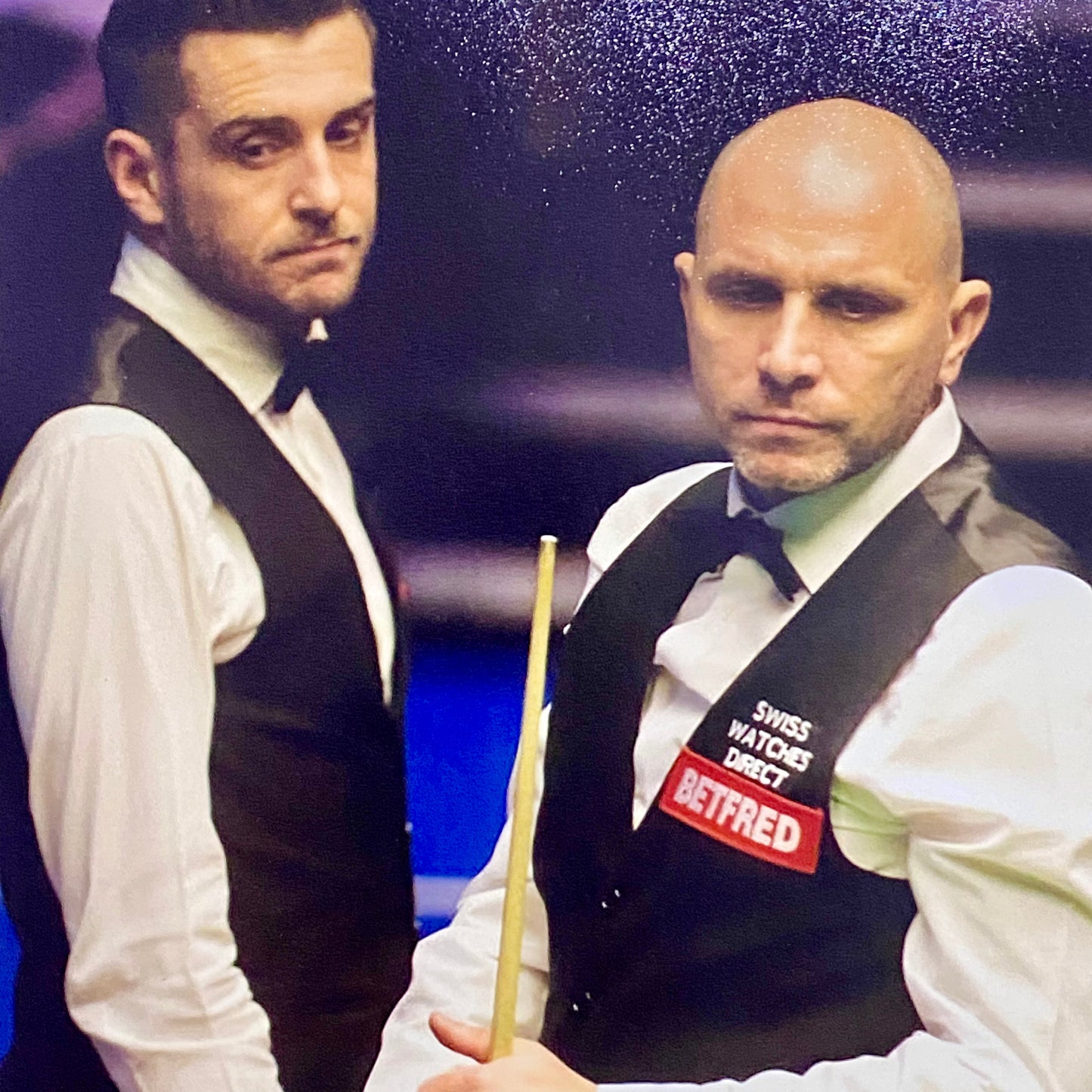 Mark Selby & Joe Perry Professional Snooker Players Signed Mounted Display Rare