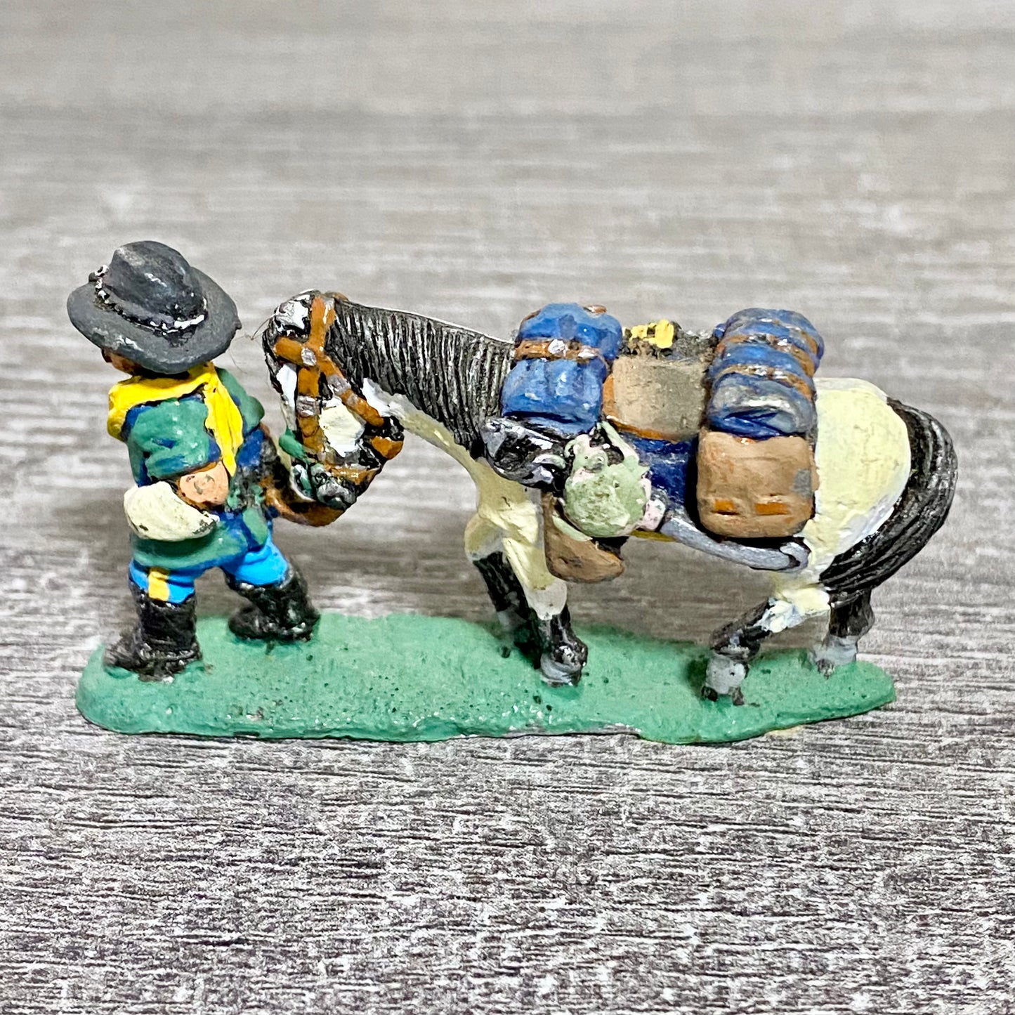 28mm ACW American US Cavalry Fig & Horse Painted Metal Miniatures Wargames #14