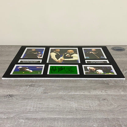 Mark Selby & Joe Perry Professional Snooker Players Signed Mounted Display Rare