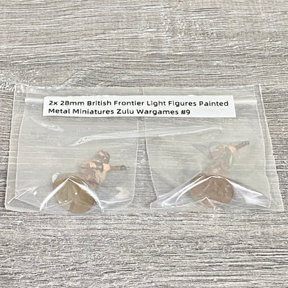2x 28mm British Frontier Light Figures Painted Metal Miniatures Zulu Wargames #9