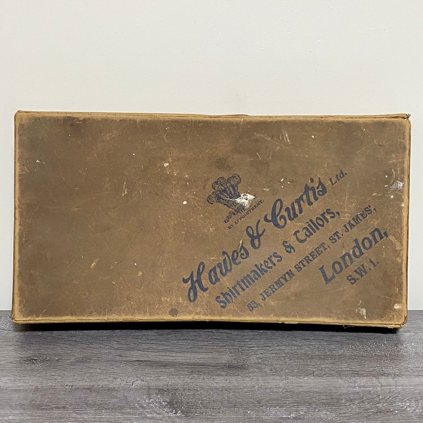 Vintage Hawes & Curtis Ltd London Empty Brown Box Shirtmakers Memorabilia Rare