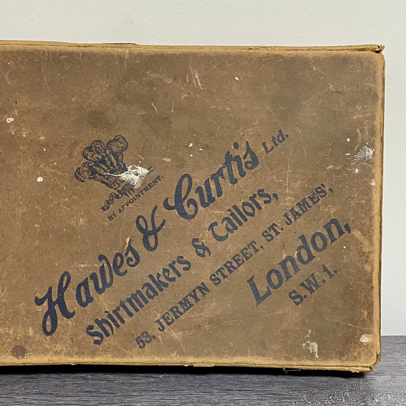 Vintage Hawes & Curtis Ltd London Empty Brown Box Shirtmakers Memorabilia Rare