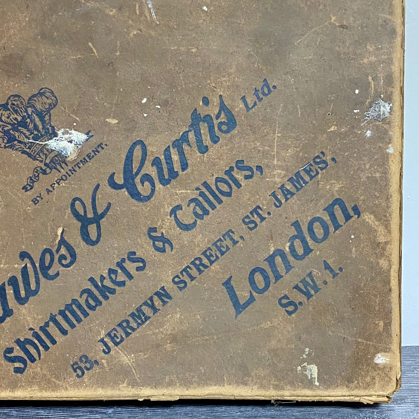 Vintage Hawes & Curtis Ltd London Empty Brown Box Shirtmakers Memorabilia Rare