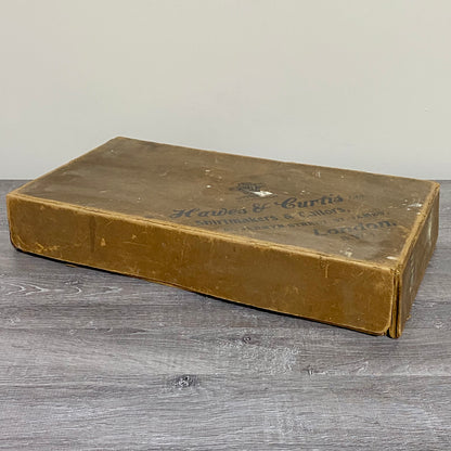 Vintage Hawes & Curtis Ltd London Empty Brown Box Shirtmakers Memorabilia Rare