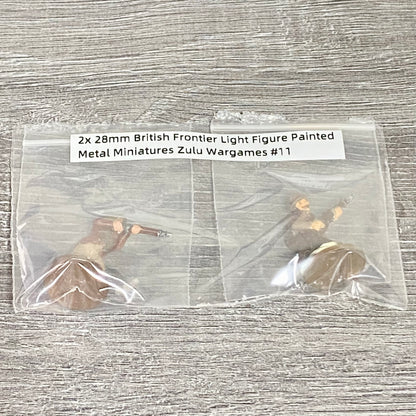 2x 28mm British Frontier Light Figure Painted Metal Miniatures Zulu Wargames #11