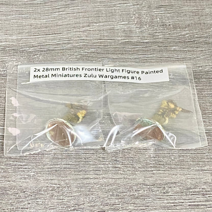 2x 28mm British Frontier Light Figure Painted Metal Miniatures Zulu Wargames #16