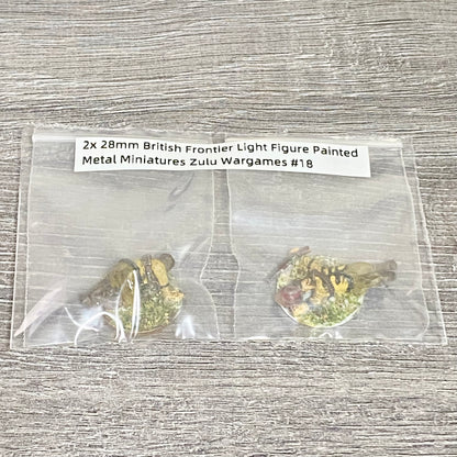 2x 28mm British Frontier Light Figure Painted Metal Miniatures Zulu Wargames #18