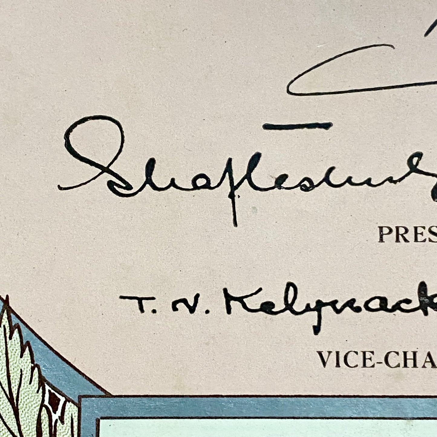 Rosemary Mission Shaftesbury Society 1934 Certificate On Board Signed George V