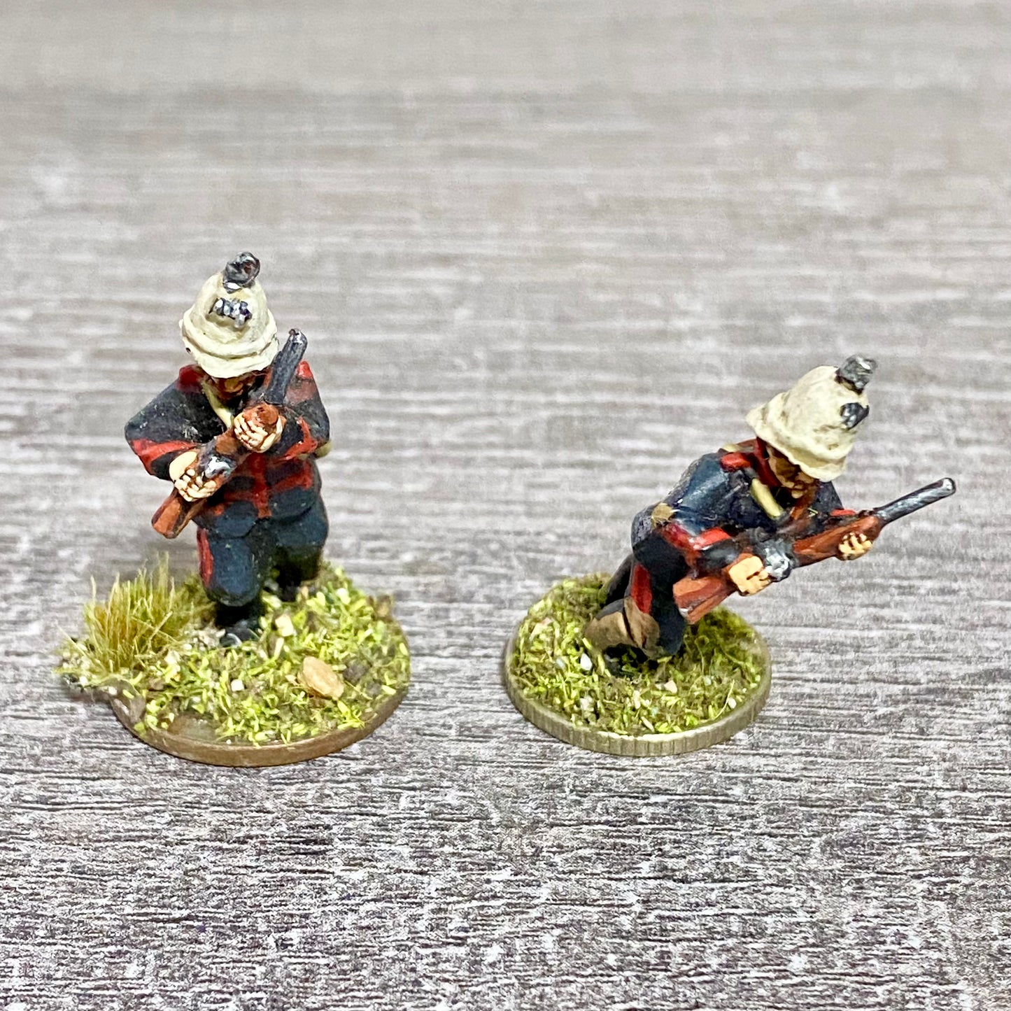2x 28mm Royal Durban Rifles Figures Painted Metal Miniatures Zulu War Games #8