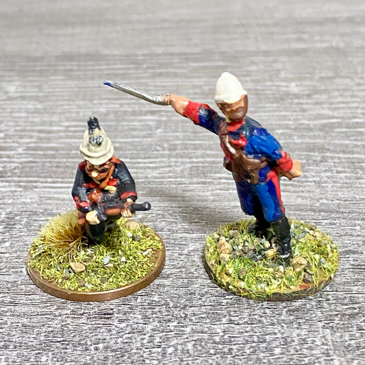 2x 28mm Royal Durban Rifles Figures Painted Metal Miniatures Zulu War Games #9