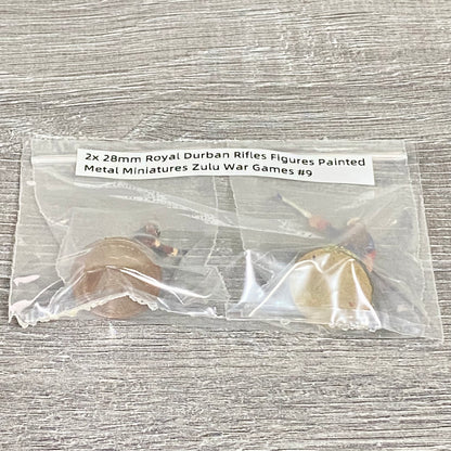 2x 28mm Royal Durban Rifles Figures Painted Metal Miniatures Zulu War Games #9