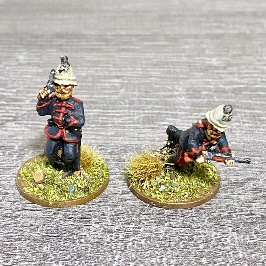 2x 28mm Royal Durban Rifles Figures Painted Metal Miniatures Zulu War Games #11