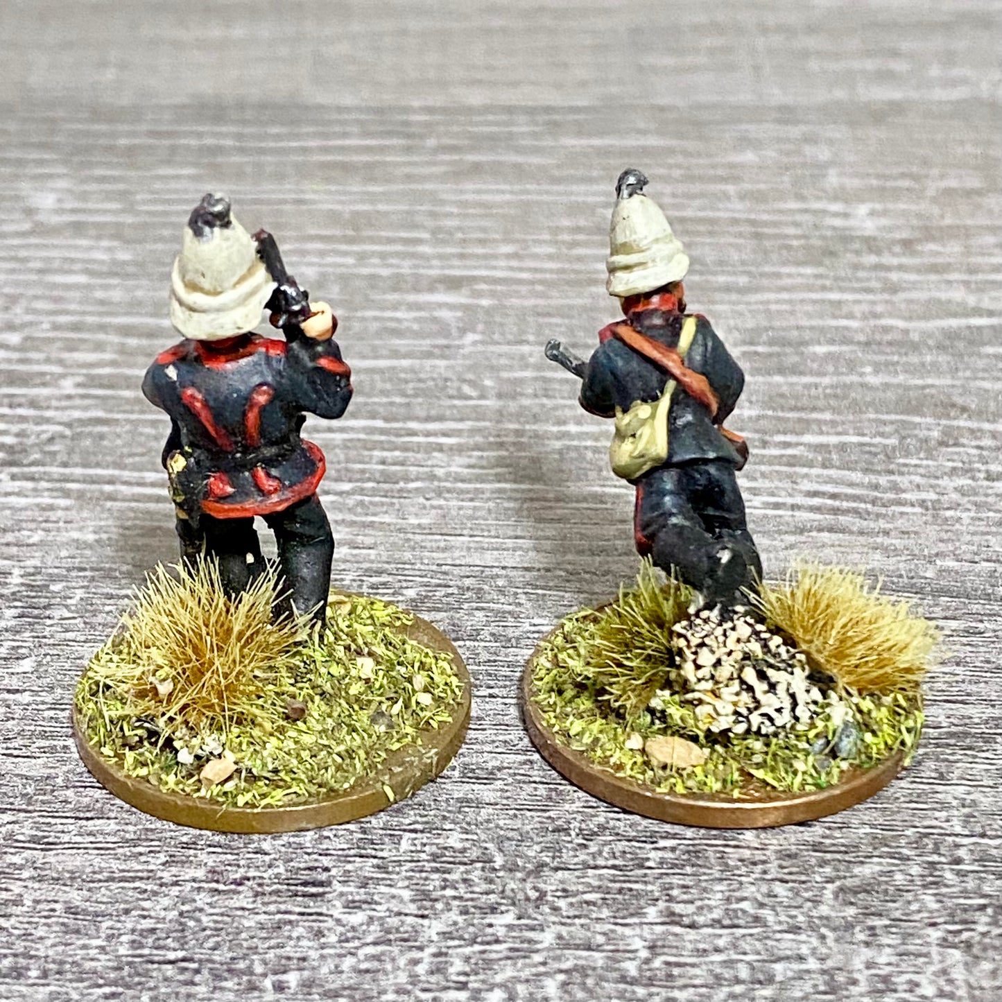 2x 28mm Royal Durban Rifles Figures Painted Metal Miniatures Zulu War Games #11