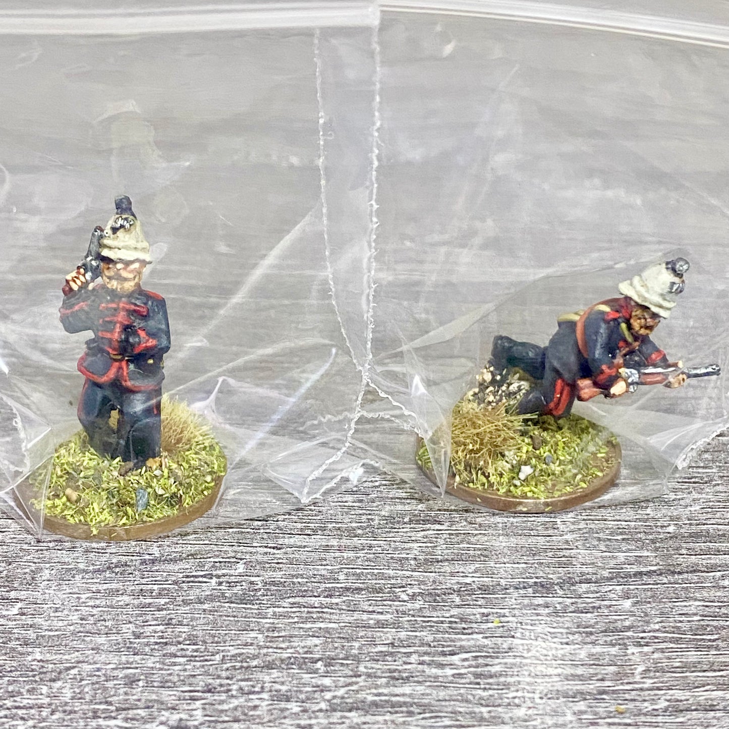 2x 28mm Royal Durban Rifles Figures Painted Metal Miniatures Zulu War Games #11