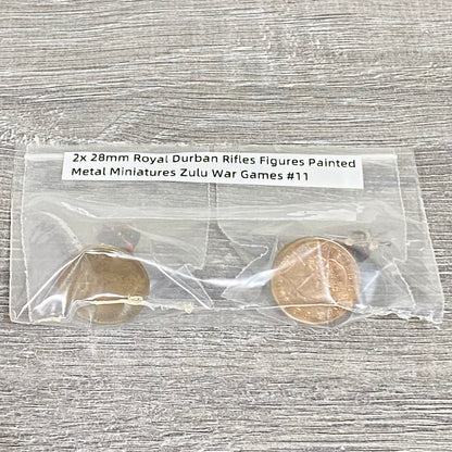 2x 28mm Royal Durban Rifles Figures Painted Metal Miniatures Zulu War Games #11