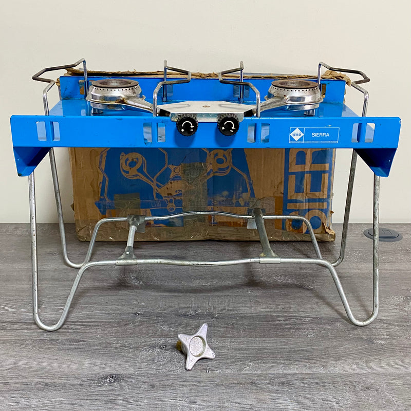 Vintage Campingaz Sierra 2 Burner Camping Stove Portable Gas Cooker & Box