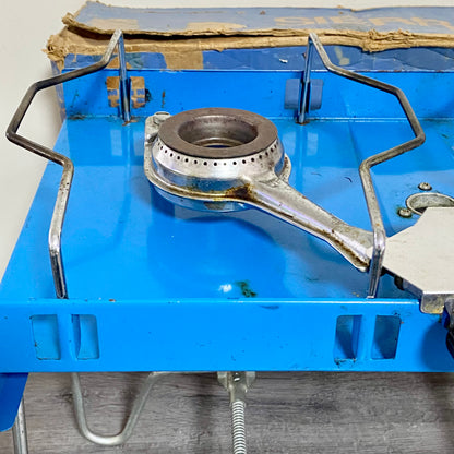Vintage Campingaz Sierra 2 Burner Camping Stove Portable Gas Cooker & Box