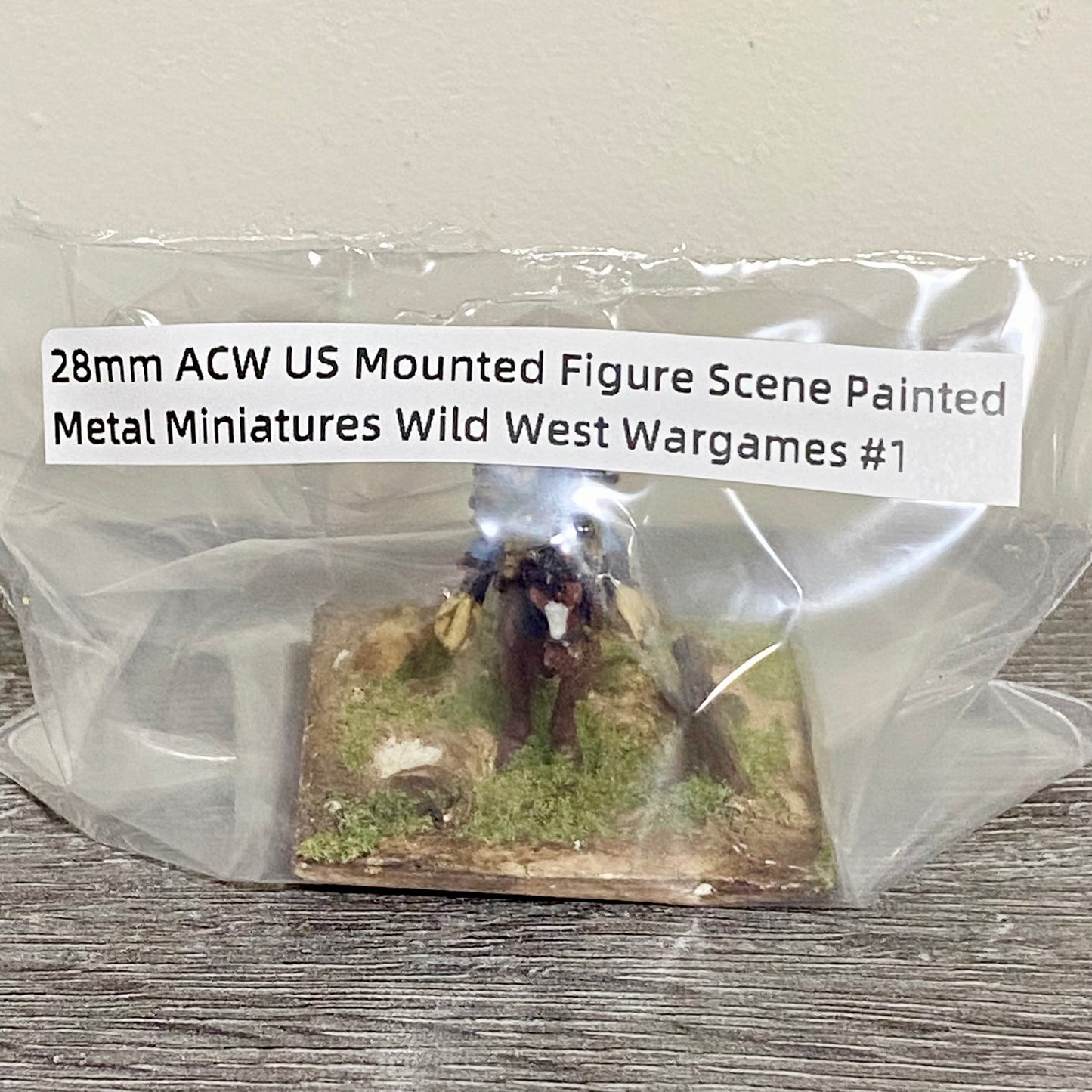 28mm ACW US Mounted Figure Scene Painted Metal Miniatures Wild West Wargames #1