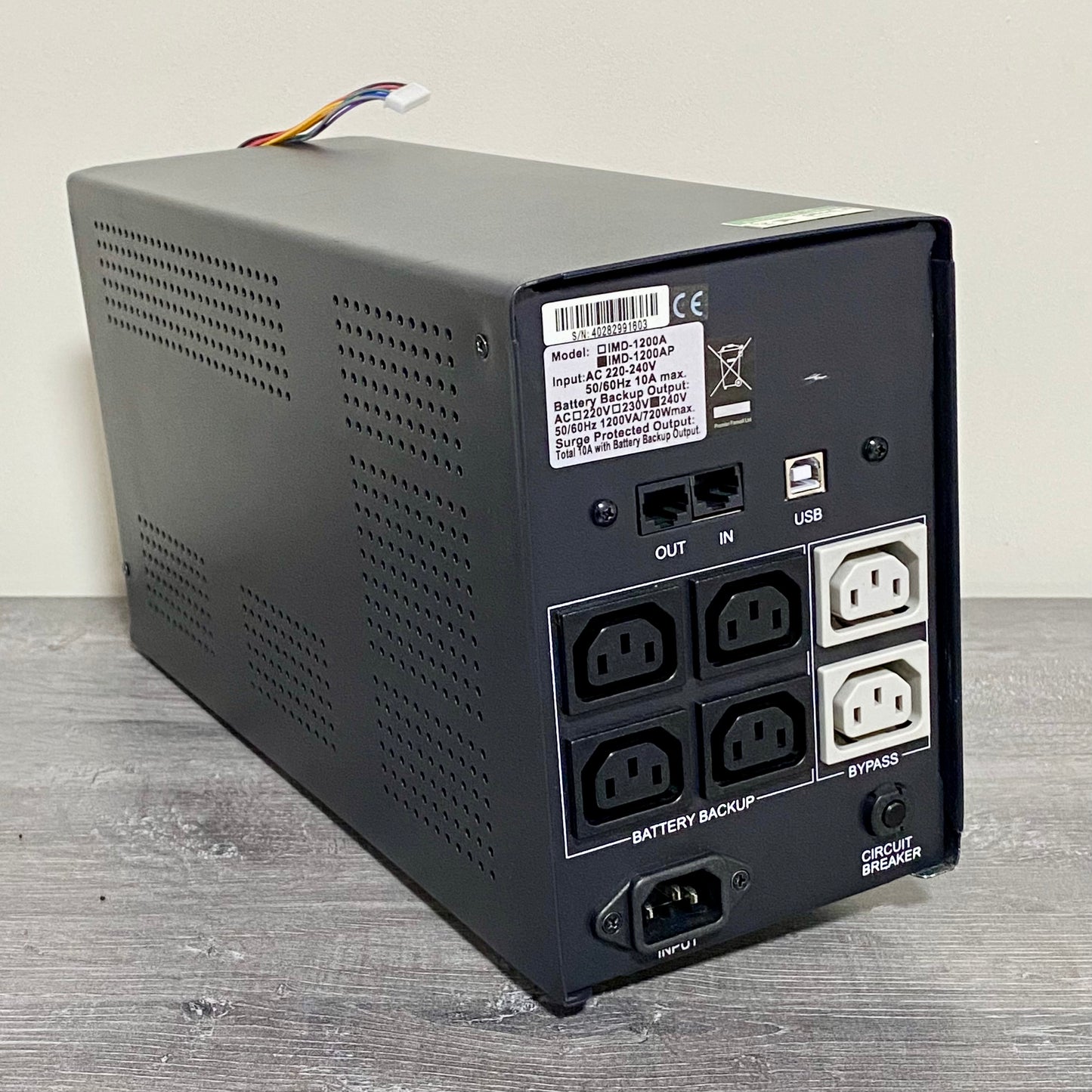 Powercom Imperial IMD-1200AP UPS Cracked Facia Spares & Repairs Sold As Seen
