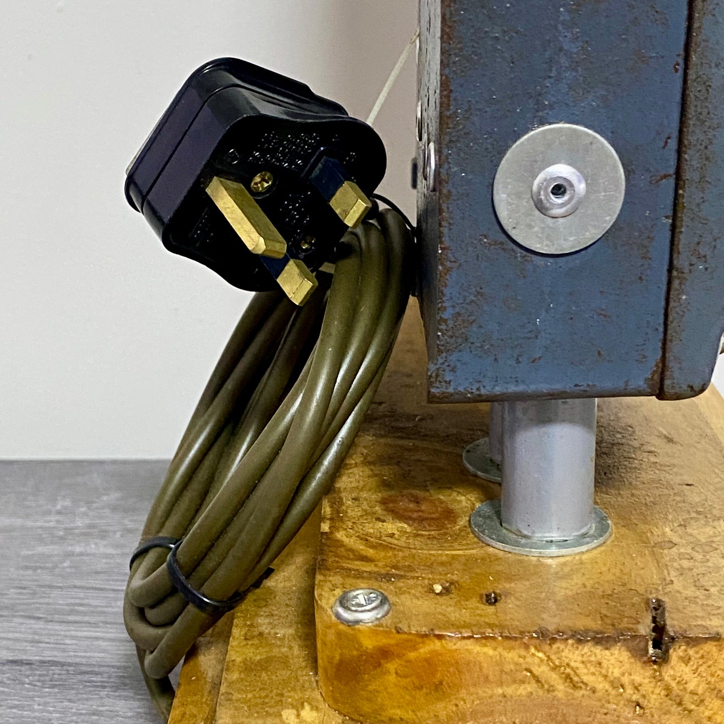 Vintage Electrical Box Steampunk Light Lamp Art Deco Custom Wooden Base Rare