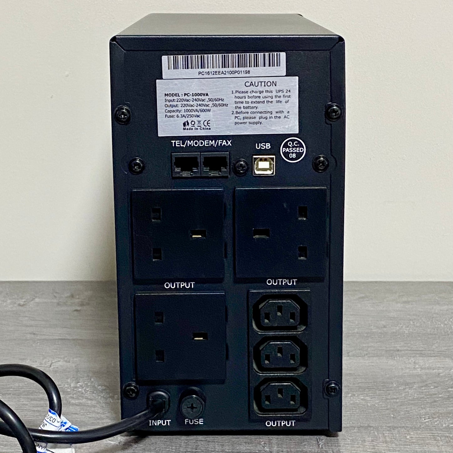 Powercool Uninterruptible Power Supply PC-1000VA Non Working Spares & Repairs