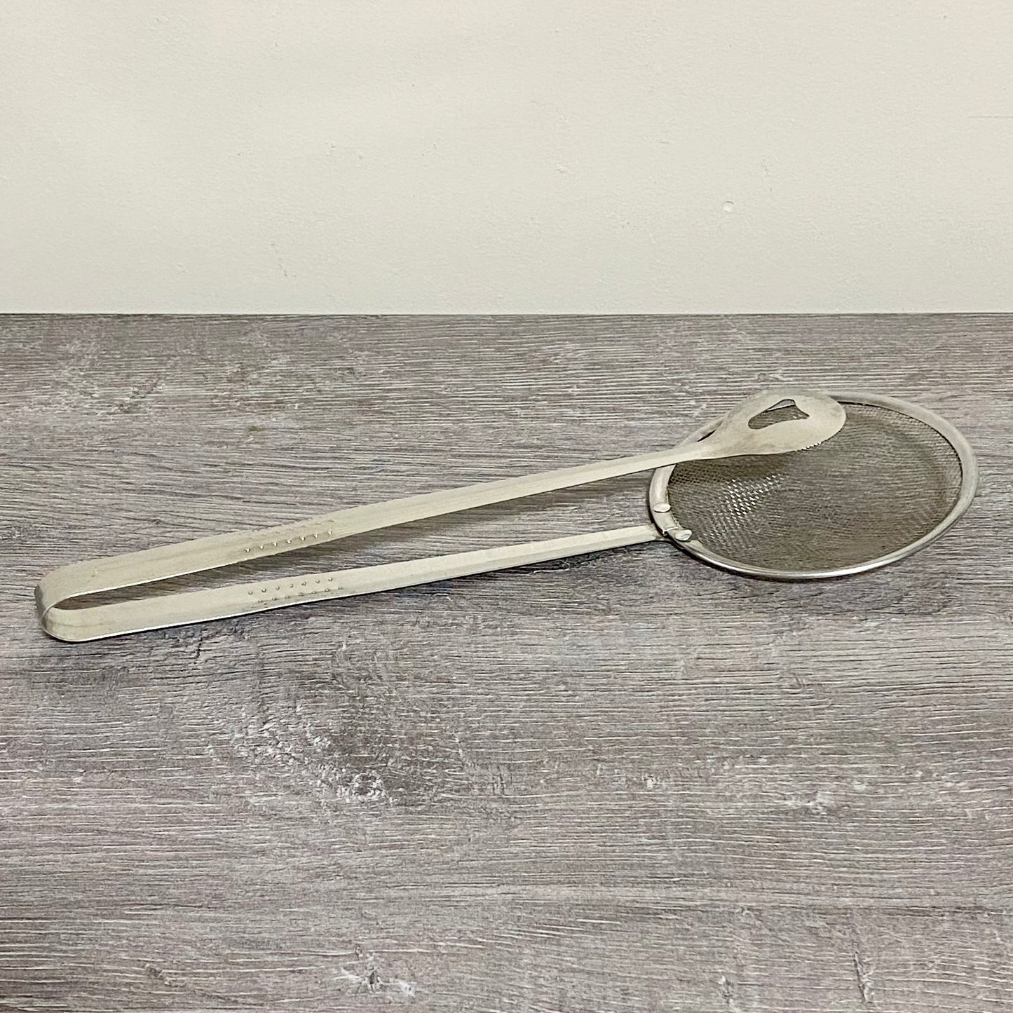 Multi Functional Food Filter Spoon With Clip Oil Frying Mesh Tongs Strainer Tool