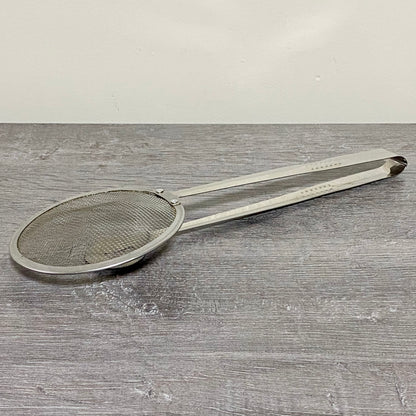 Multi Functional Food Filter Spoon With Clip Oil Frying Mesh Tongs Strainer Tool