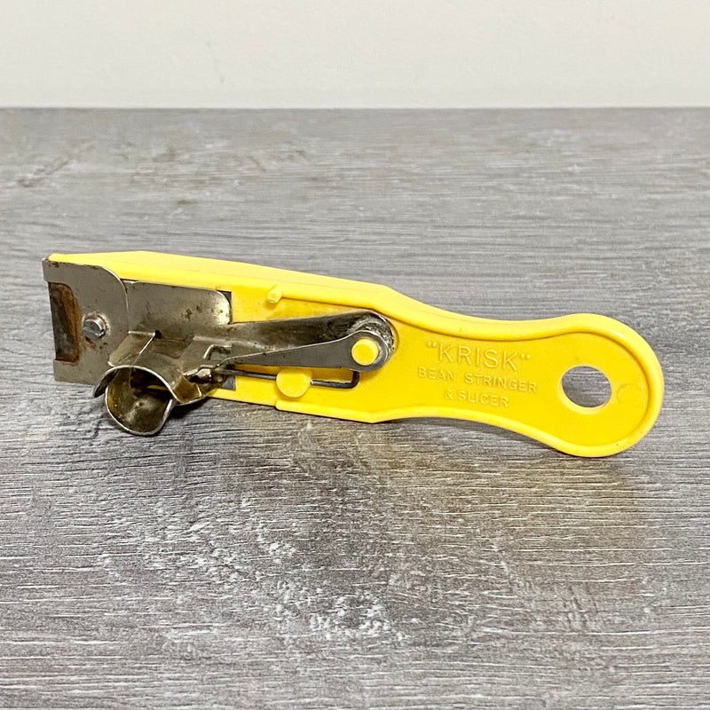 Vintage The Krisk Bean Stringer & Slicer Yellow Kitchen Tool Made In Australia