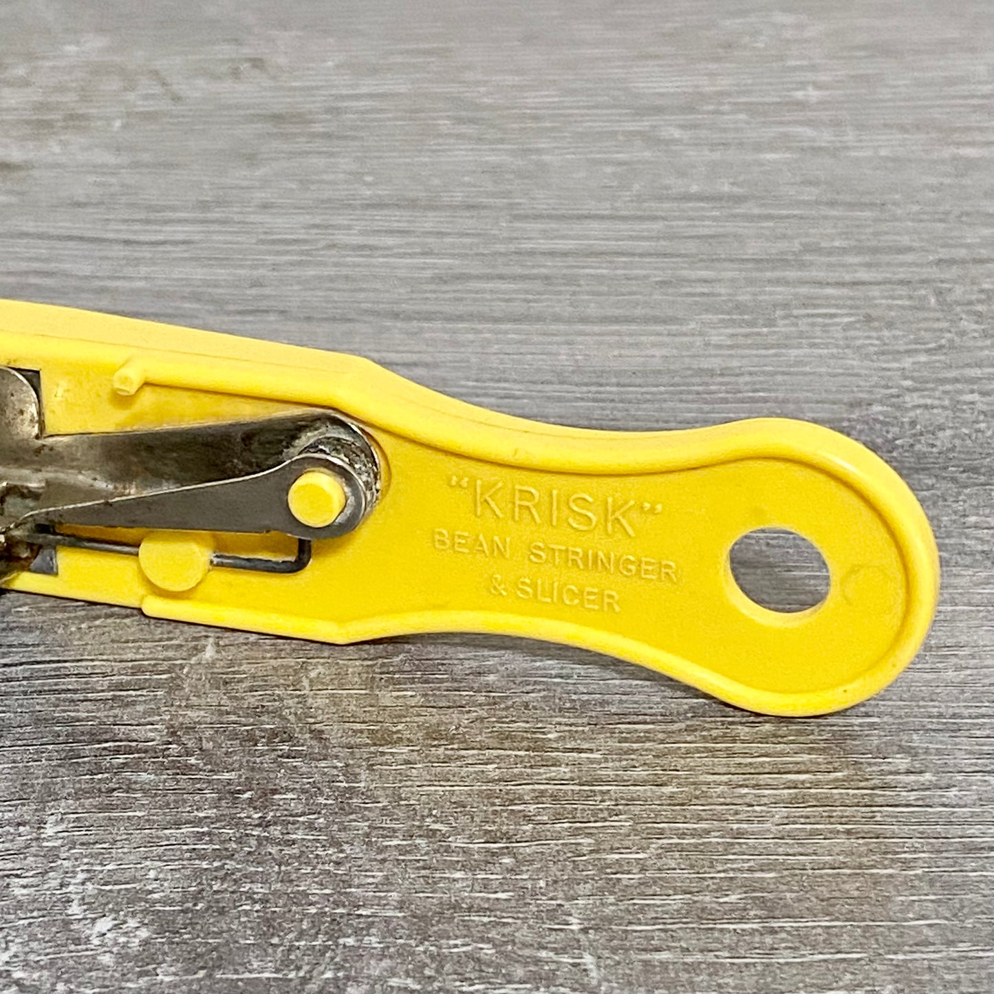 Vintage The Krisk Bean Stringer & Slicer Yellow Kitchen Tool Made In Australia