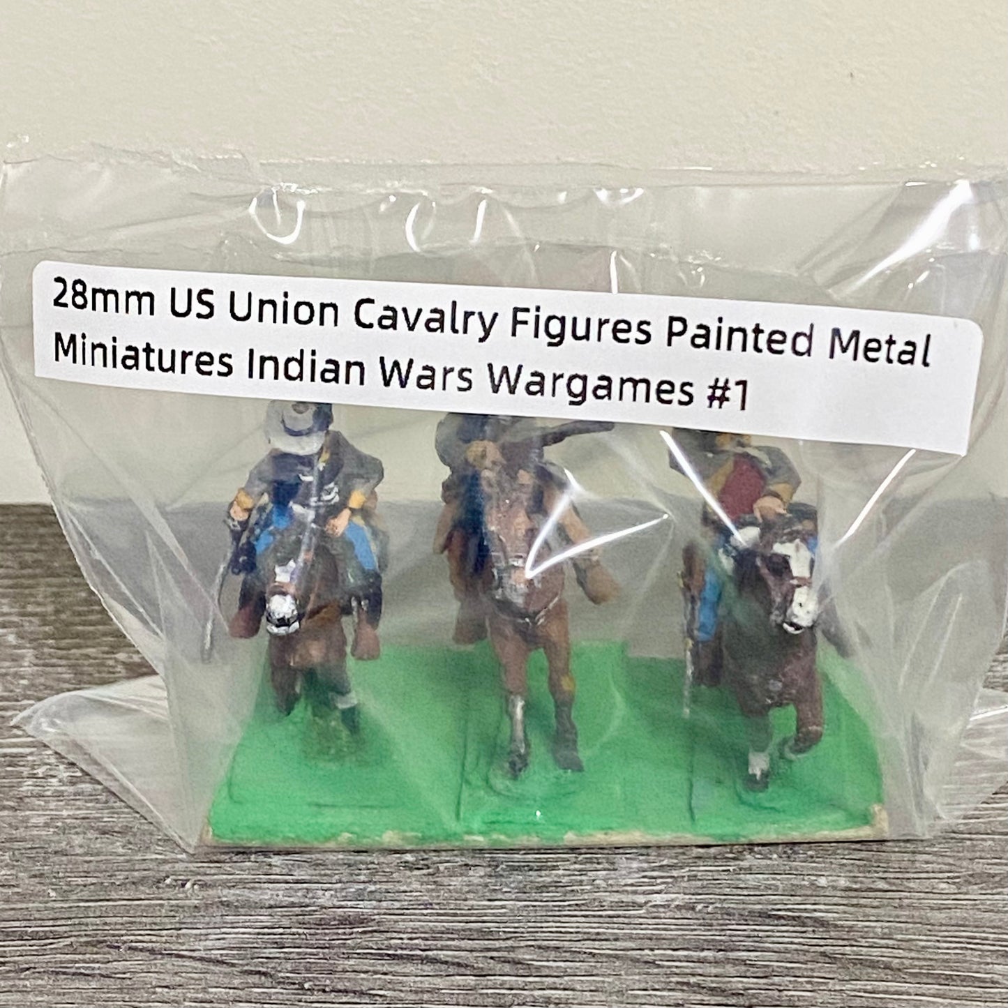 28mm US Union Cavalry Figures Painted Metal Miniatures Indian Wars Wargames #1