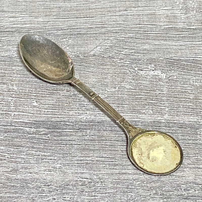 Vintage Silver Plated Metal Teaspoon EPNS Collectors Art Deco Souvenir Spoon