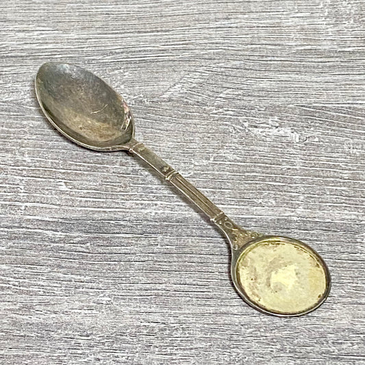 Vintage Silver Plated Metal Teaspoon EPNS Collectors Art Deco Souvenir Spoon