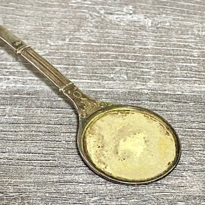 Vintage Silver Plated Metal Teaspoon EPNS Collectors Art Deco Souvenir Spoon