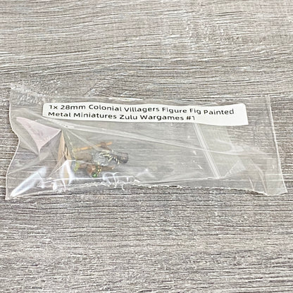 1x 28mm Colonial Villagers Figure Fig Painted Metal Miniatures Zulu Wargames #1