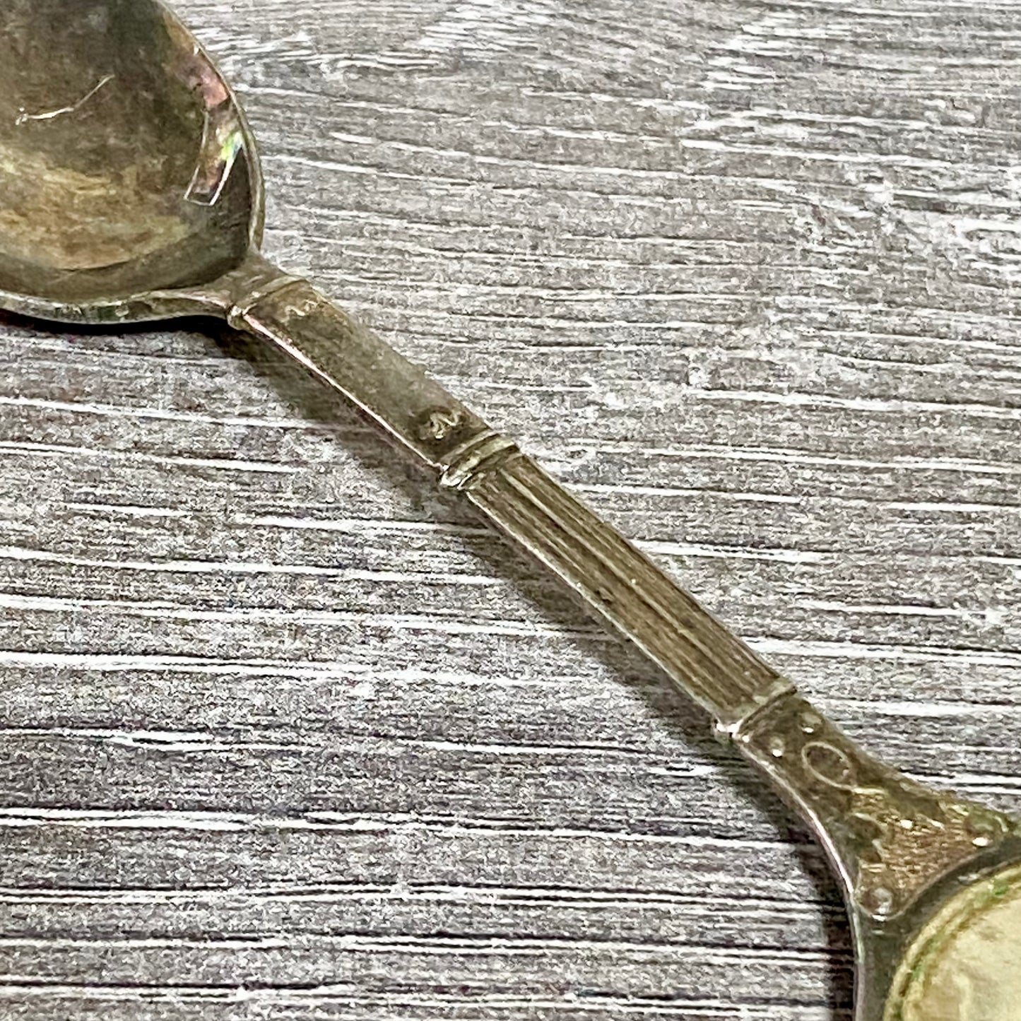 Vintage Silver Plated Metal Teaspoon EPNS Collectors Art Deco Souvenir Spoon