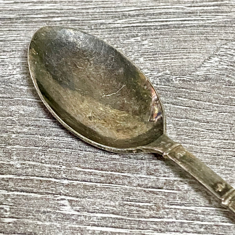 Vintage Silver Plated Metal Teaspoon EPNS Collectors Art Deco Souvenir Spoon